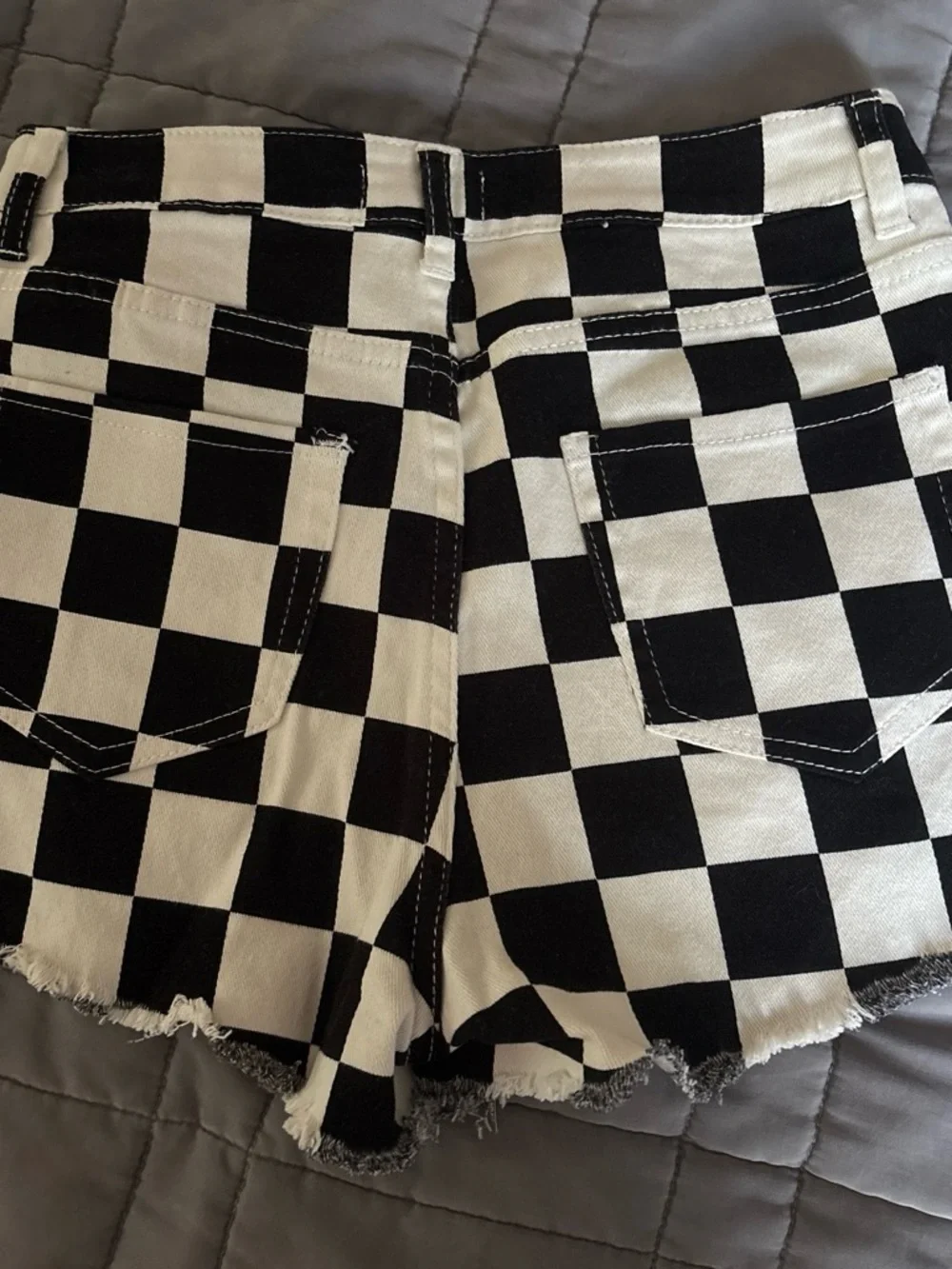 Altar’d State Black & White Checkerboard Women’s Shorts size S